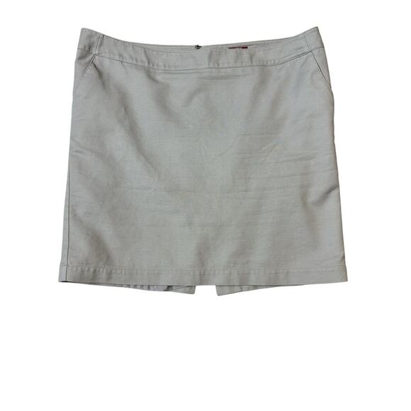 Merona Womens Skirt Straight Lined Stretch Pockets Brown Zip Closure Size 18 - Picture 1 of 5